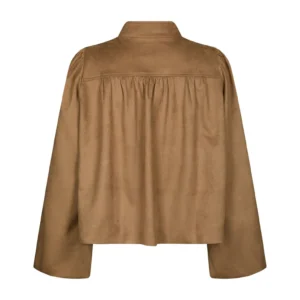 Tirsa Faux Suede Jacket - Brun, 42